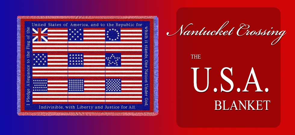 Nantucket Crossing Usa Blanket